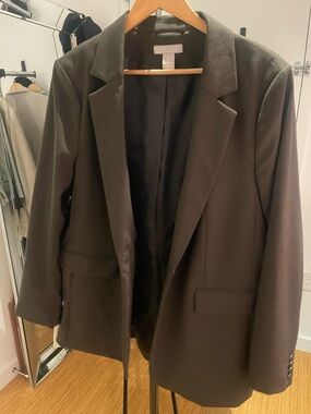 H&M Dark olive Single-Breasted Blazer